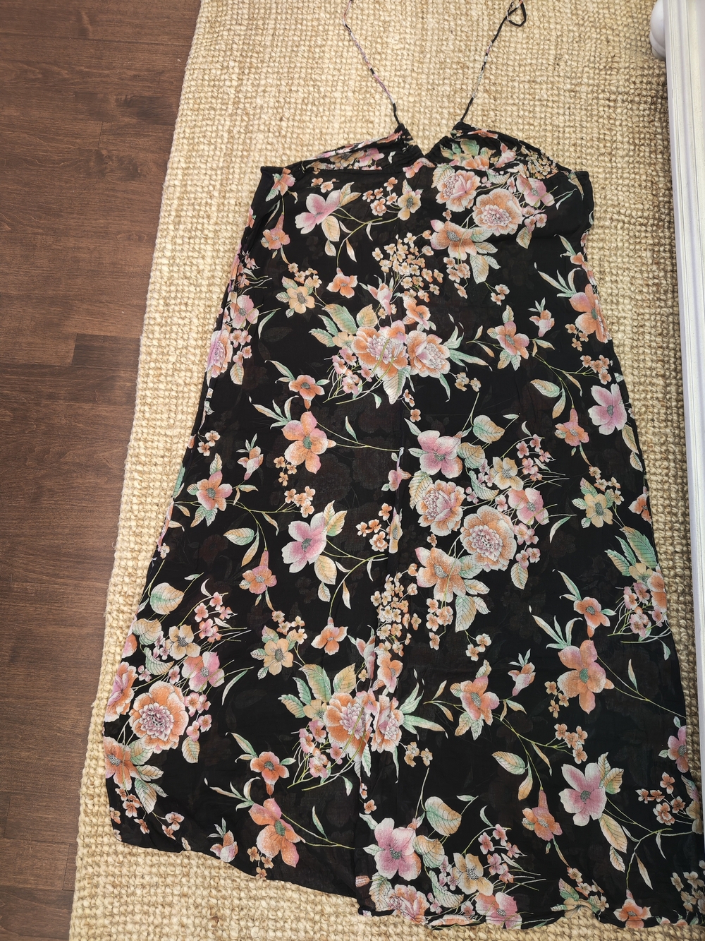 Y2K Vintage Topshop Black Floral Swim Coverup